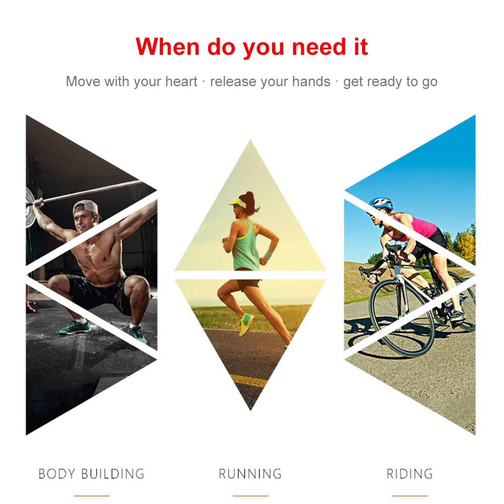 Running Armband for iPhone & Android Phones - Adjustable Elastic Phone Holder for Outdoor Exercise, Workout, Jogging, Hiking & Biking - Perfect for Gym, Sports & Fitness Activities
