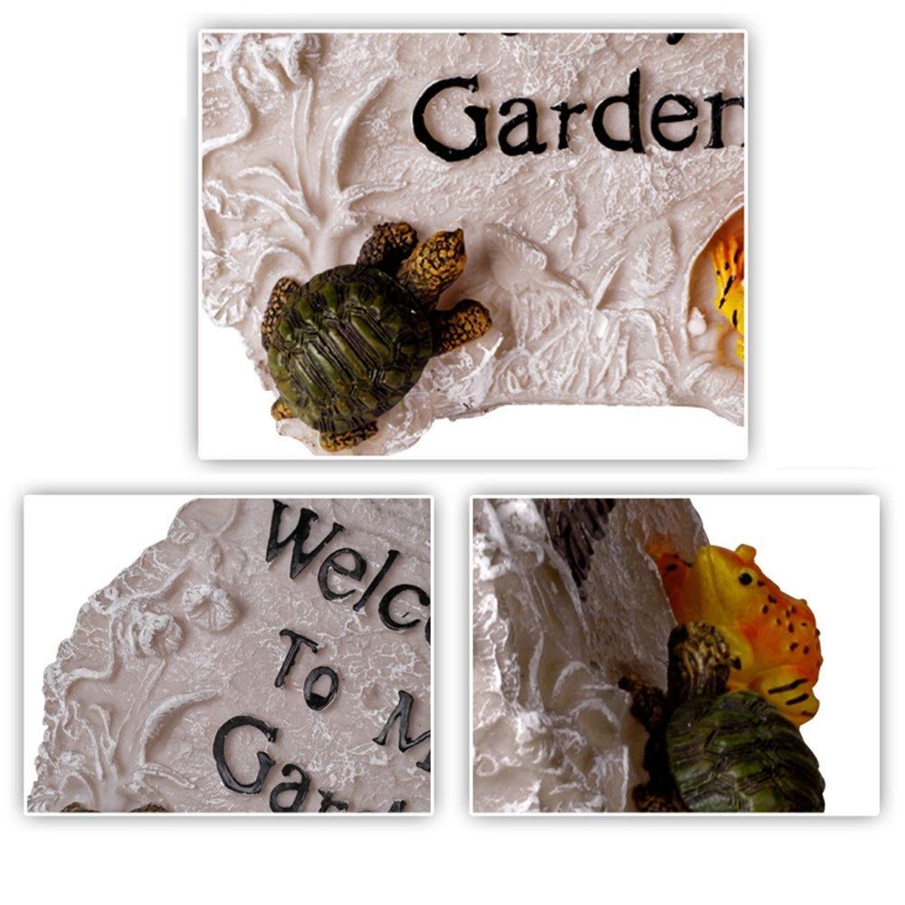 Handcrafted Resin Rockery Garden Welcome Statues - Outdoor Decor Sculptures for Home, Office, Yard & Villa - Perfect for Porch Greetings, Garden Pathways & Landscape Accents
