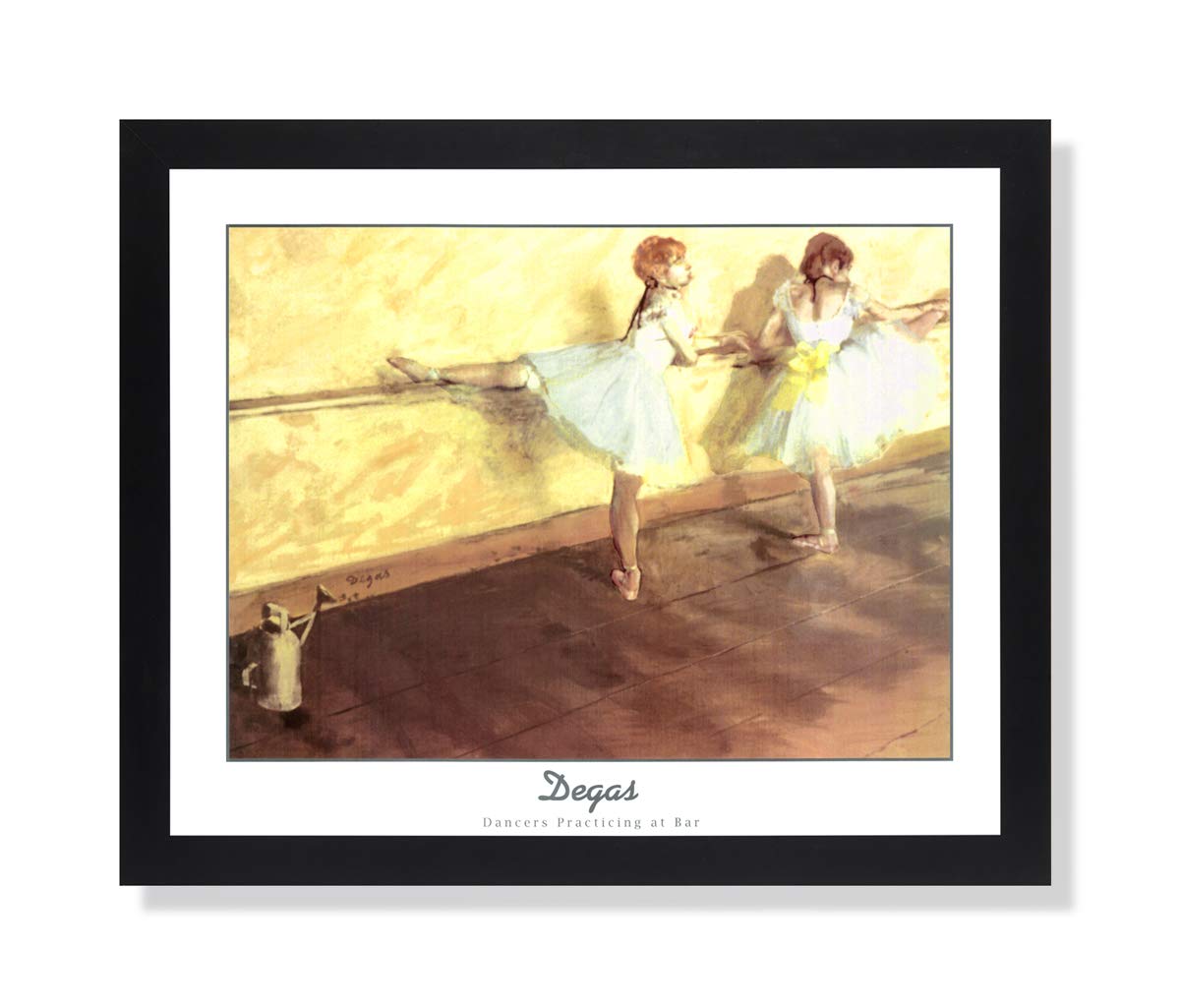 Elegant Girl Tutu Ballet Dance Practice Ballerina Picture - Black Framed Art Print - Perfect for Dance Studios, Kids' Rooms & Ballet Themed Decor