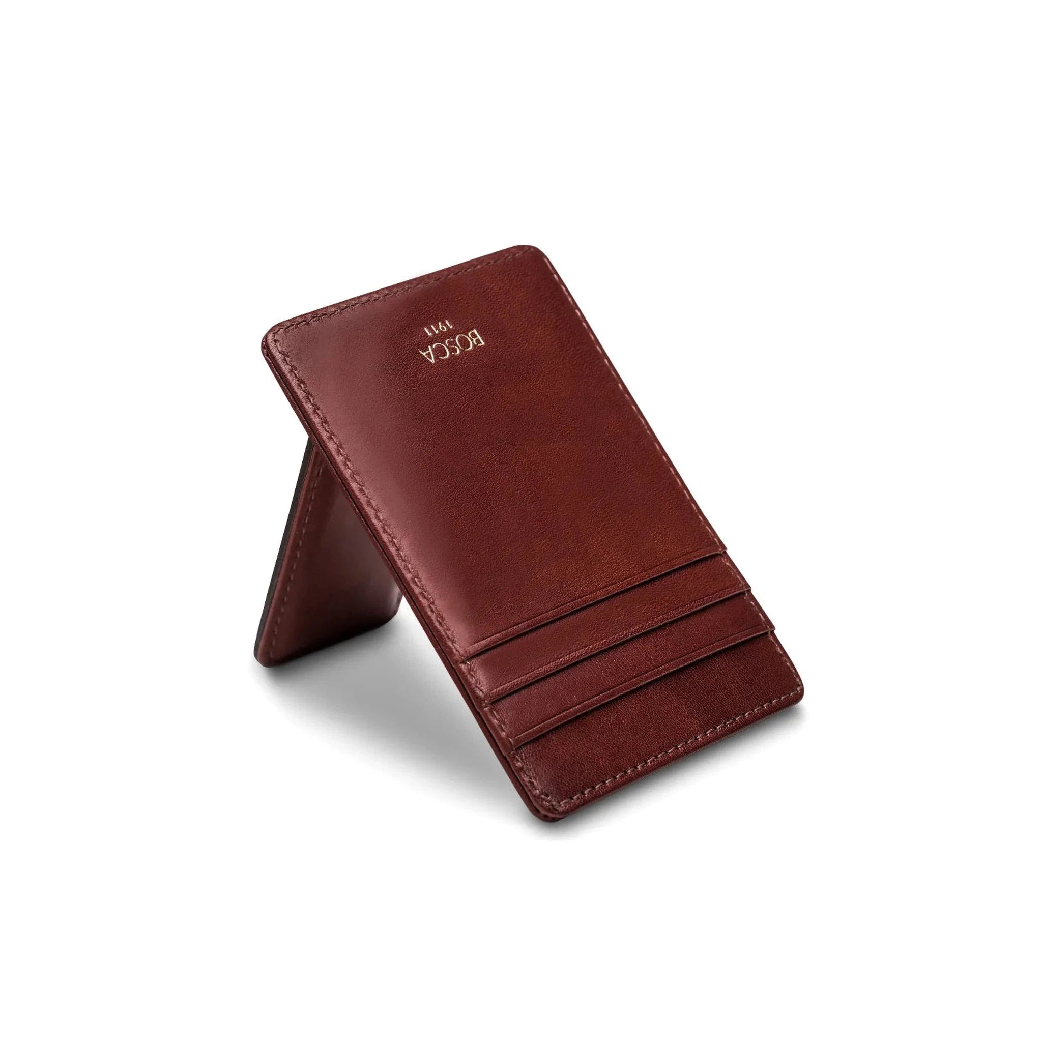 Bosca Old Leather Deluxe Front Pocket Wallet for Men - Genuine Leather Bifold Wallet with RFID Protection - Perfect for Everyday Use, Travel & Business