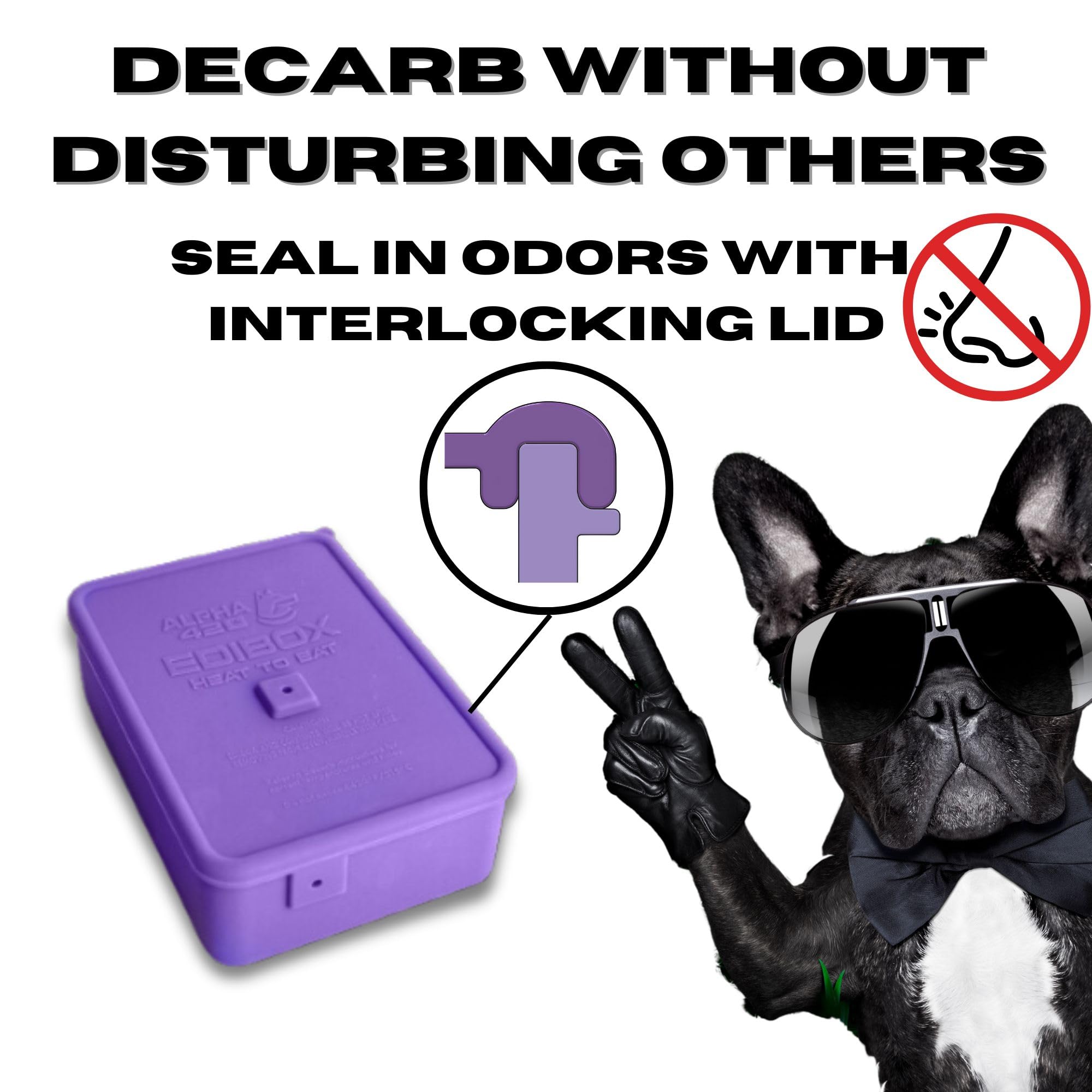 Premium Decarboxylator Box for Herbs - Silicone Decarb Machine for Perfect Decarboxylation | Compatible with Butter Makers & Oil Infusers | Oven-Safe Baking Accessories for Homemade Edibles & Infusions | Ideal for Cannabis, CBD, and Cooking Herbs