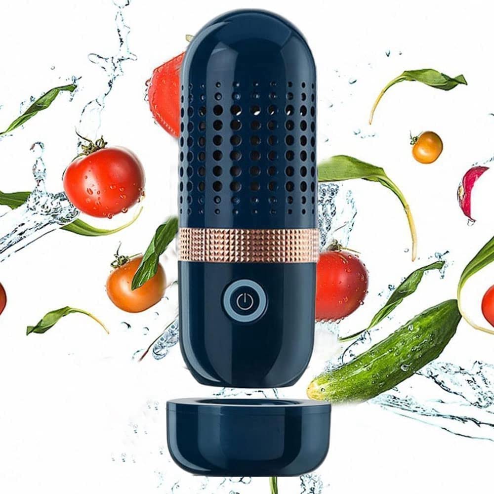 **EUPEFIST Automatic USB Ultrasonic Fruit & Vegetable Cleaner – Portable Wireless Food Purifier for Fruits, Rice, Seafood – Kitchen & Travel Use**