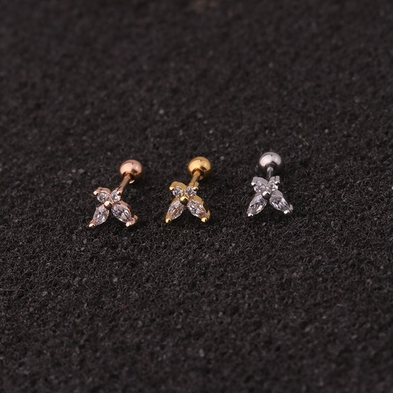 20G Surgical Steel Bunny Stud Helix Earrings for Cartilage Piercing | Hypoallergenic Body Jewelry for Women & Men | Perfect for Everyday Wear, Parties & Gifts