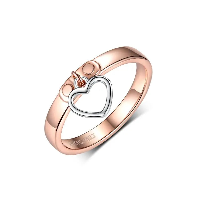 I'm Yours Heart Collar Ring - Stainless Steel Couple Rings for Women & Men - Romantic Gift for Valentine's Day, Anniversary & Wedding