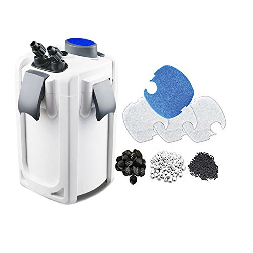 SunSun HW703B 370GPH Pro Canister Fish Tank Filter Kit with 9W UV Sterilizer - High Performance Aquarium Filter for Freshwater & Saltwater Tanks, Ideal for Large Fish Tanks, Reef Tanks and Aquatic Plant Setups