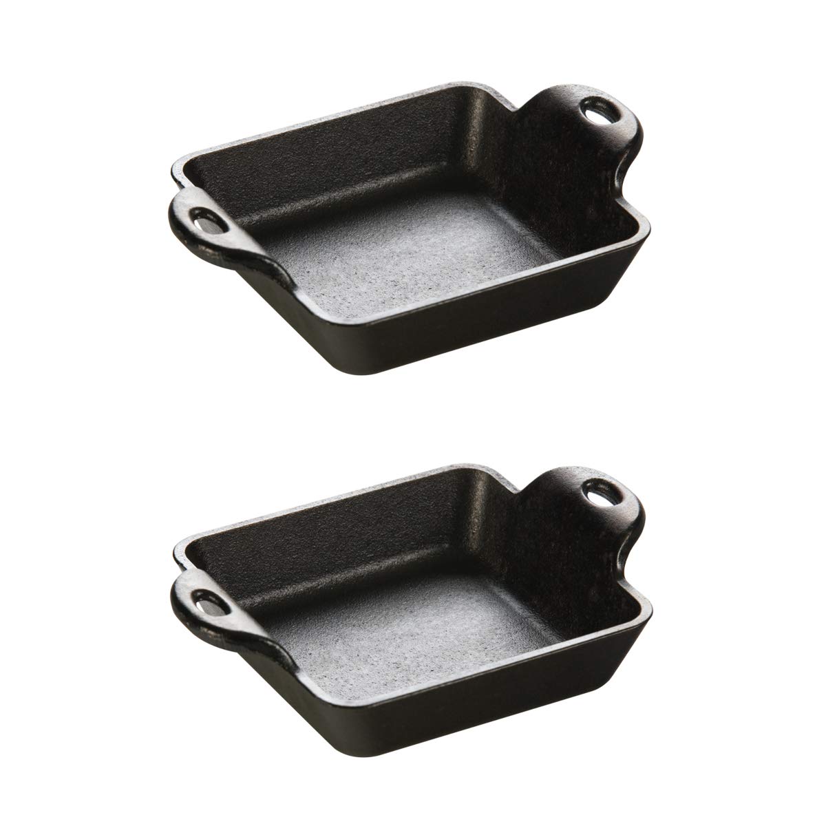 Lodge Cast Iron 10 oz Square Mini Servers - Set of 2 | Perfect for Serving Butter, Sauces & Small Portions | Ideal for Dinner Parties, BBQs & Camping