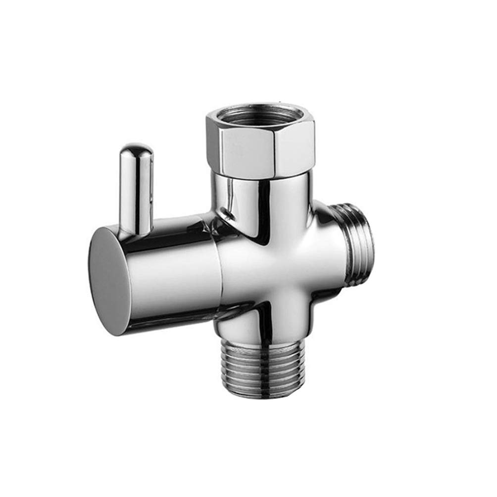 3-Way Shower Diverter Valve - Brass Shower Connector Splitter with Anti-Leak Design for Bathroom, Spa & RV Use - Perfect for Multiple Shower Heads or Handheld Sprayers