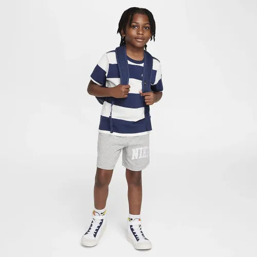Nike Kids Club French Terry Grey Shorts - Soft Cotton Athletic Shorts for Boys & Girls - Perfect for Playtime, Sports & Casual Wear