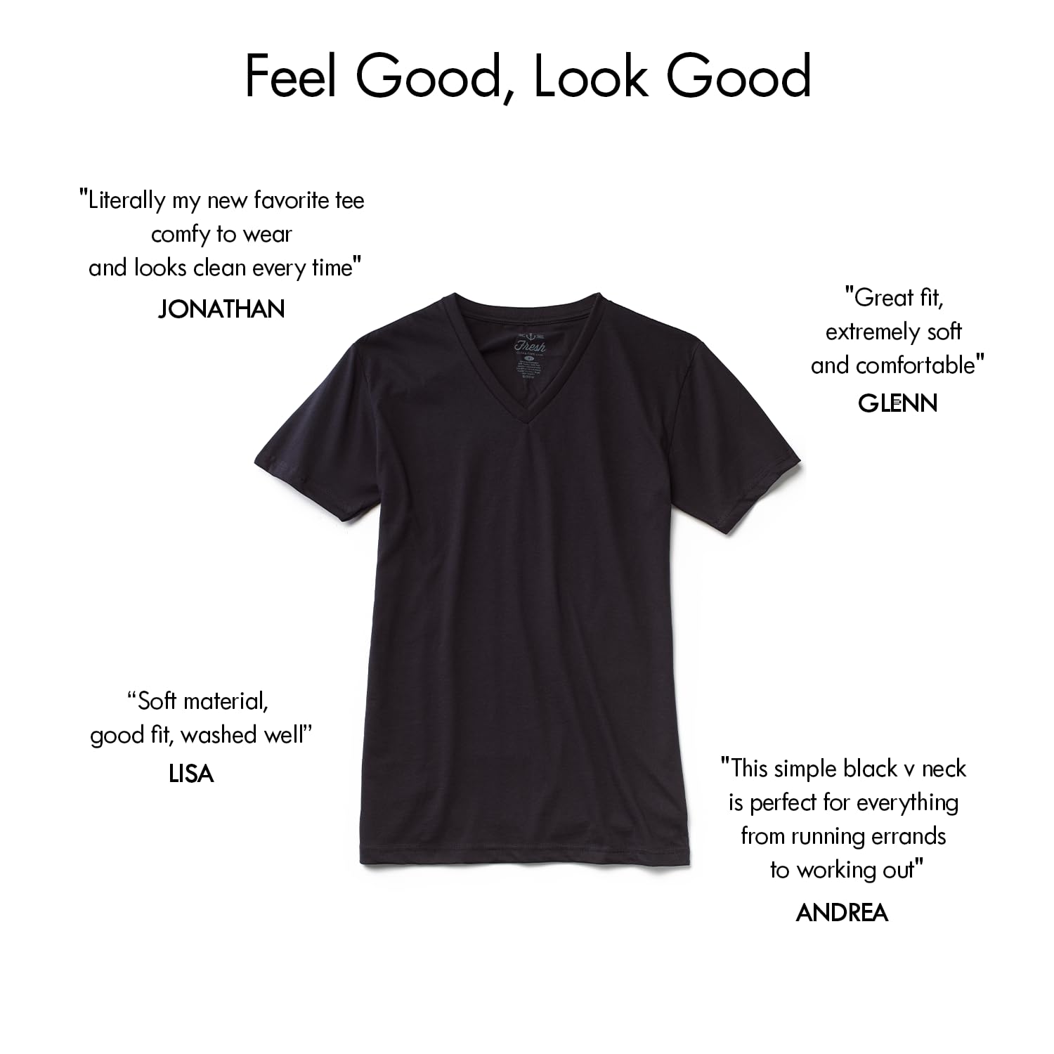 Premium Men's V-Neck T-Shirt Pack - Soft, Pre-Shrunk Cotton Blend Tees for Everyday Comfort | Casual Wear, Layering & Gym Essentials