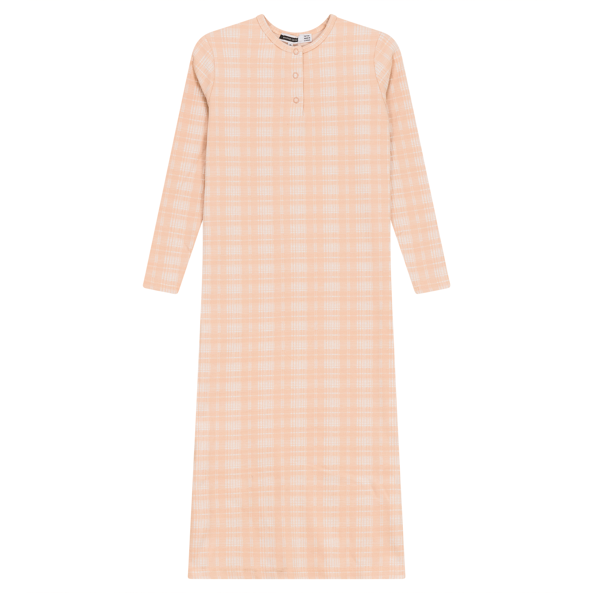 Soft Brushed Rib Plaid Night Gown for Women - Cozy Flannel Sleepwear for Winter Nights - Perfect for Lounging, Sleeping & Relaxing at Home