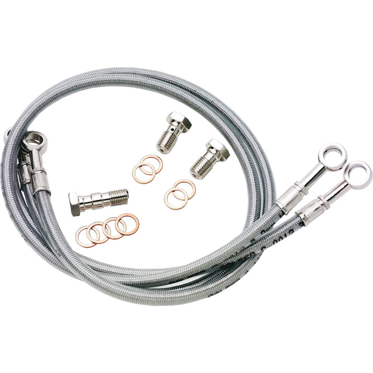 Galfer Suzuki SV1000 03-06 Clear Stainless Steel Front Brake Lines - High-Performance Motorcycle Brake Kit for Enhanced Safety & Control - Perfect for Street Riding, Track Days & Commuting