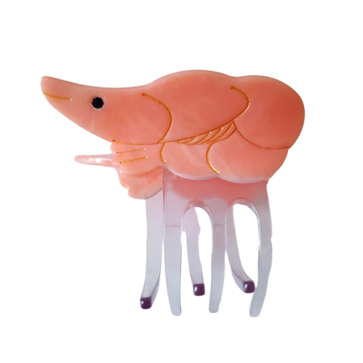 Shrimp Claw Hair Clip - Acetate Hair Clips for Women - Small Hair Claw Clips for Fine Hair - Perfect for Ponytails, Buns & Everyday Hairstyles