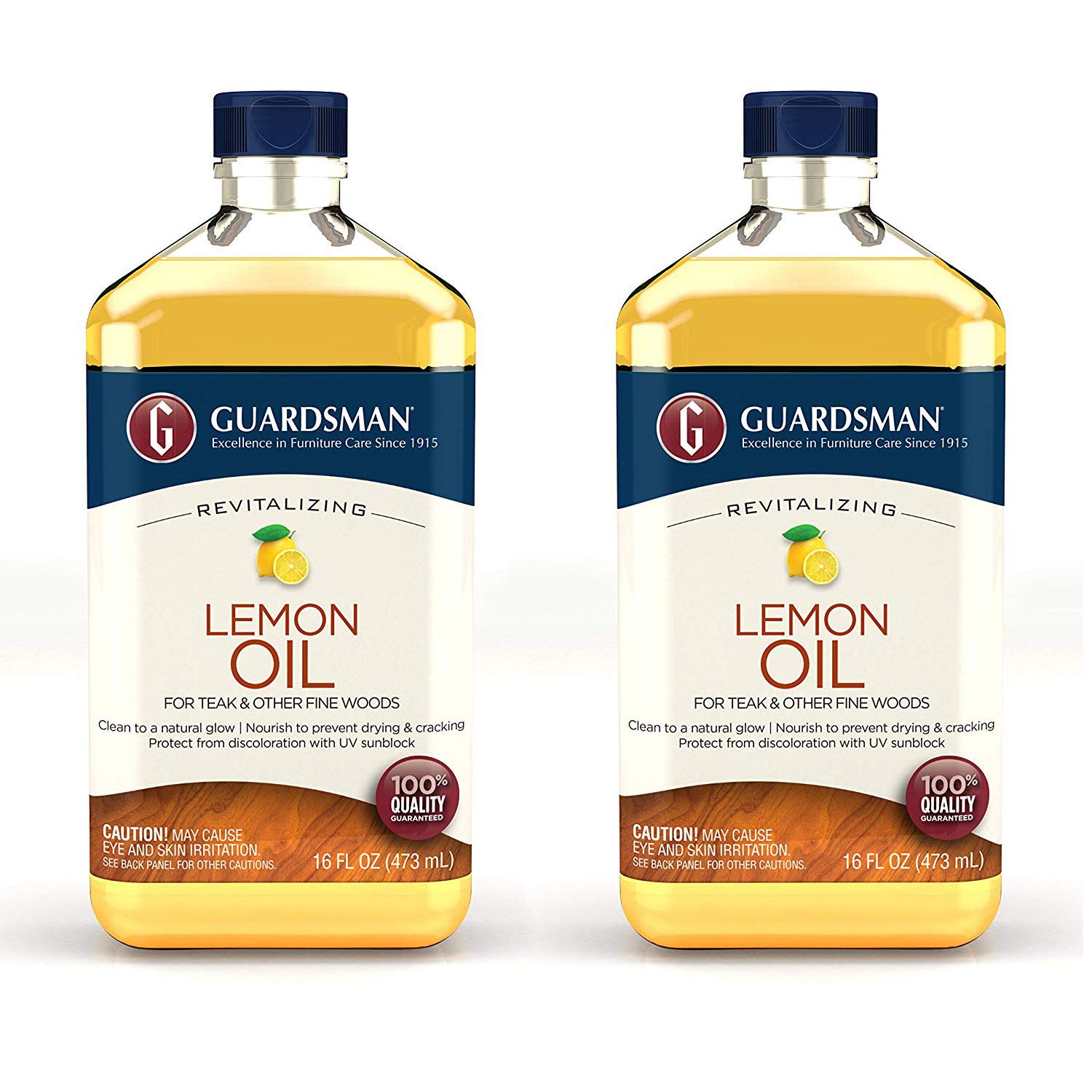 Guardsman Revitalizing Lemon Oil for Wood Furniture - 16 oz (2 Pack) | Restores Shine & Protects Wood | Perfect for Dining Tables, Cabinets & Antique Furniture Care