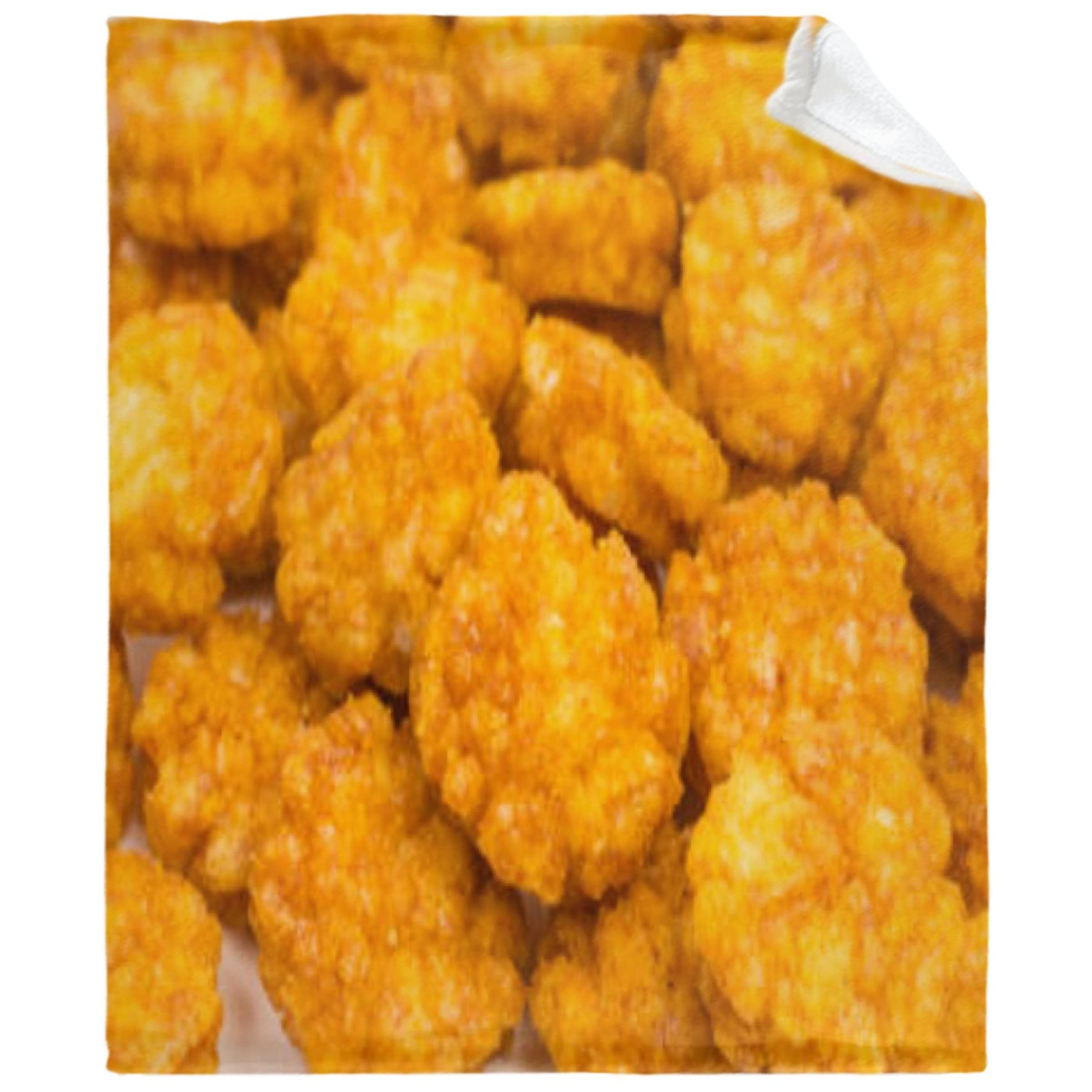 Cozy Fleece Chicken Nugget Blanket - Soft Throw for Kids, Women & Pets - Perfect for Sofa, Bed & Couch - 40x30in