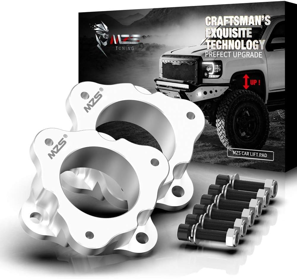 MZS 2 Inch Front Leveling Kit Lift Strut Spacers for 2007-2025 Chevy Tahoe, Silverado, GMC Sierra, Suburban, Yukon 1500 & 2007-2013 Avalanche (2WD/4WD) - Off-Road Suspension Upgrade for Better Ground Clearance