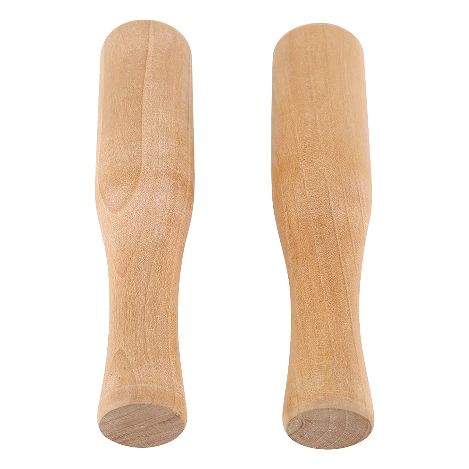 2-Pack Hardwood Pestle and Mortar Set - Natural Wood Spice Grinder for Herbs, Nuts & Spices - Perfect for Cocktails, Purees & Bar Tools (5.6x5.6x1.2 Inches) - Ideal for Home Kitchens & Bartending
