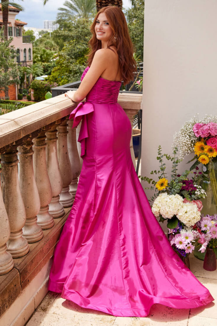 Ava Presley Strapless Bow Dress - Elegant Formal Gown for Prom, Wedding & Evening Events
