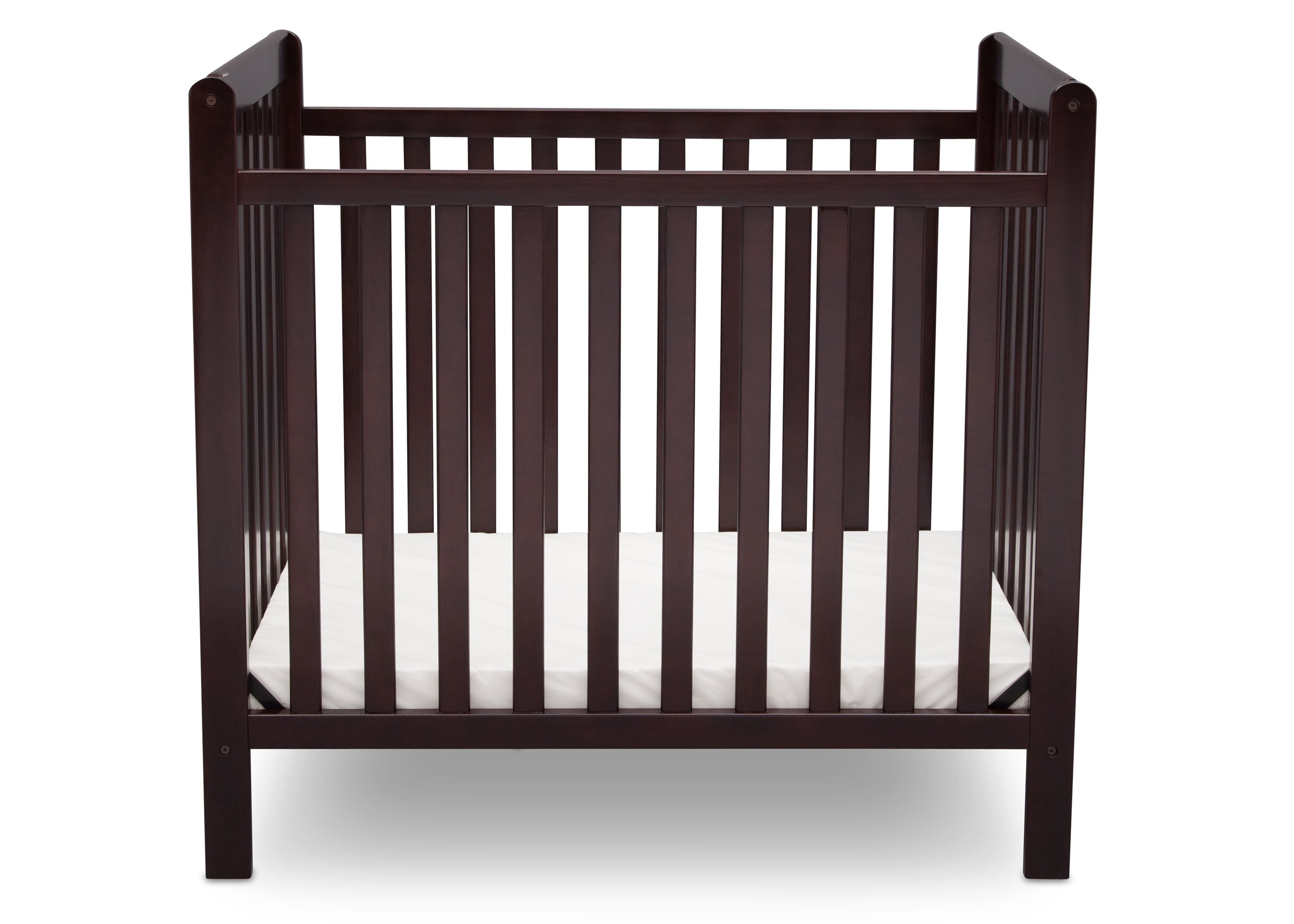 Classic Mini Crib with 2.75 Inch Mattress - Convertible to Twin Bed | Perfect for Nursery, Small Spaces & Growing Toddlers