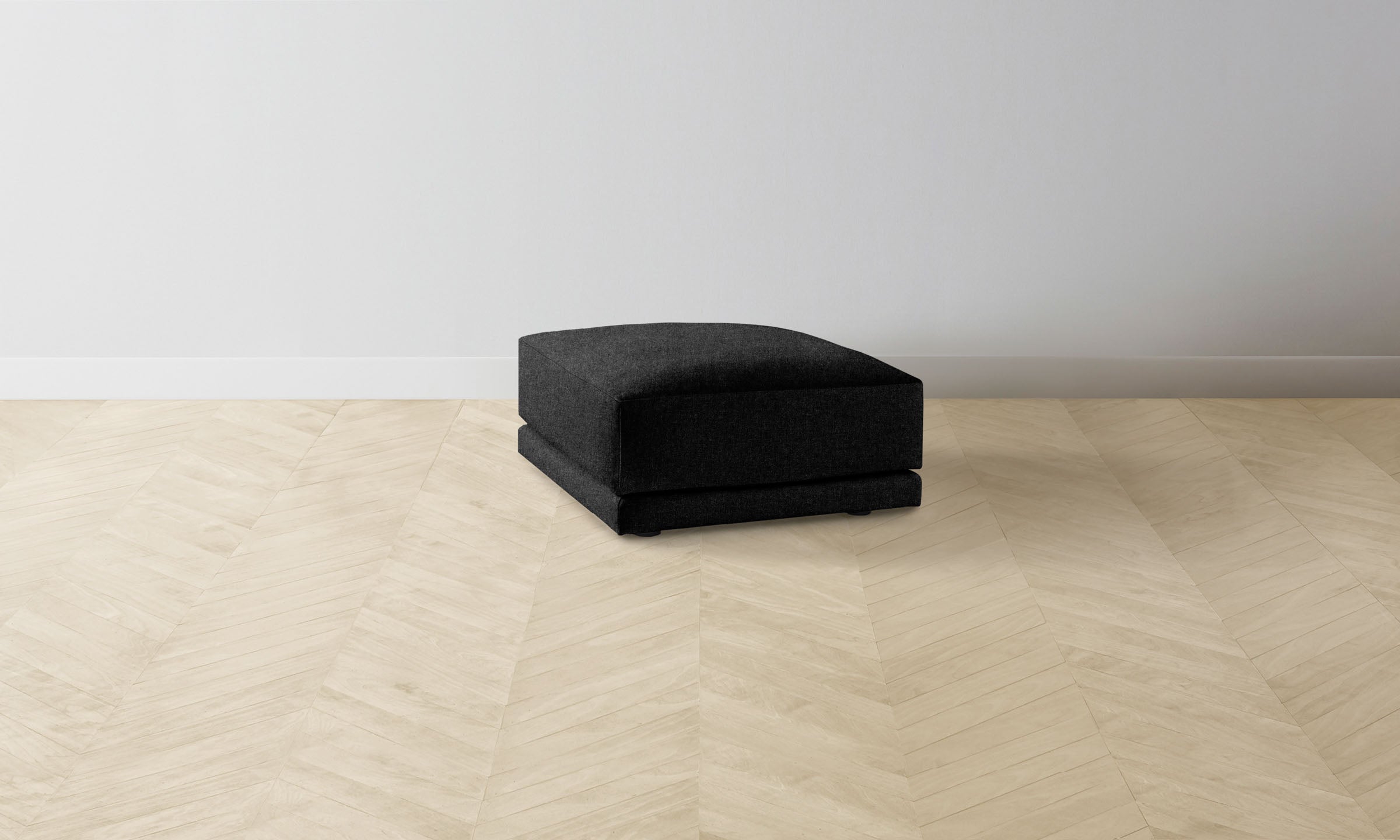 Premium Italian Brushed Wool Ottoman with Storage - The Jones Ottoman - Stylish Footrest & Extra Seating for Living Room, Bedroom or Office