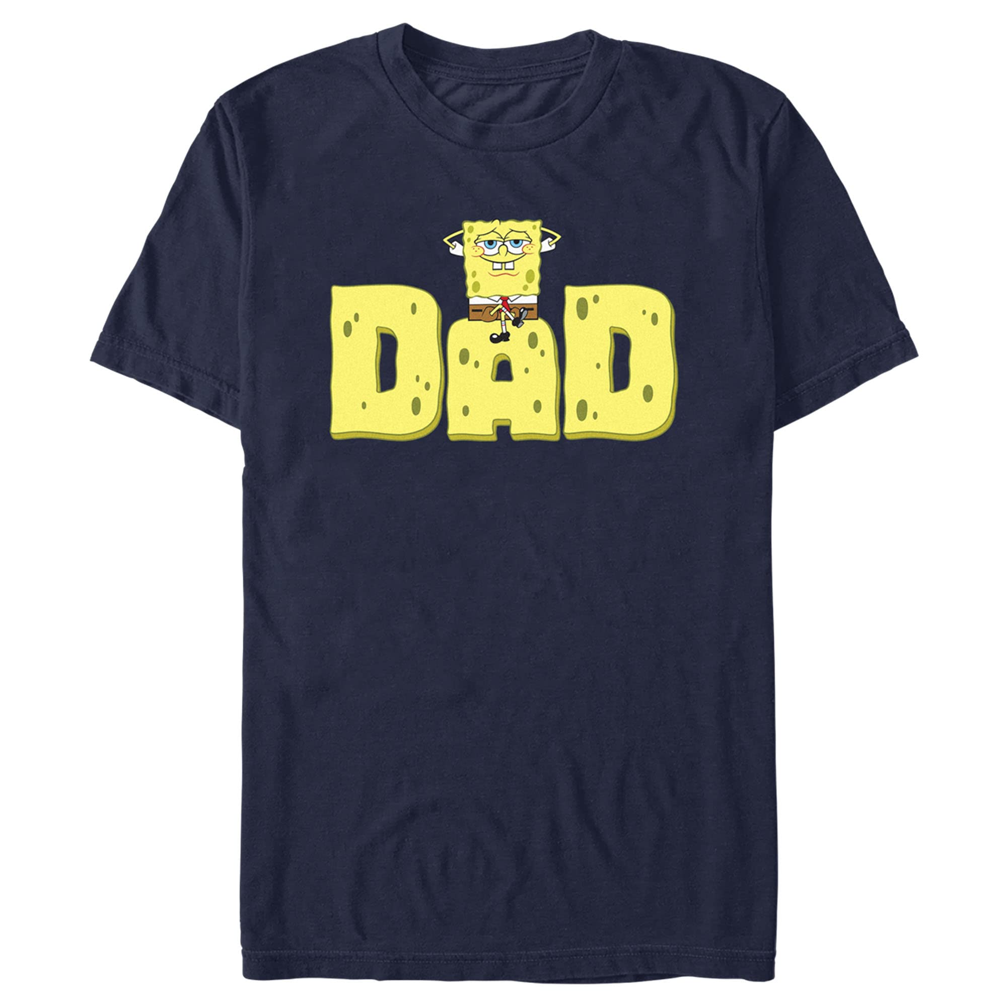 SpongeBob SquarePants Men's Graphic T-Shirt - Funny Cartoon Dad Tee for Casual Wear & Gifts