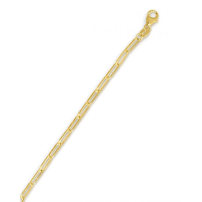 14K Gold 2.7mm Paperclip Chain Bracelet - Adjustable Lengths & Colors (Rose Gold, Yellow Gold, White Gold) - Elegant Stackable Jewelry for Women, Perfect for Everyday Wear & Gift Giving
