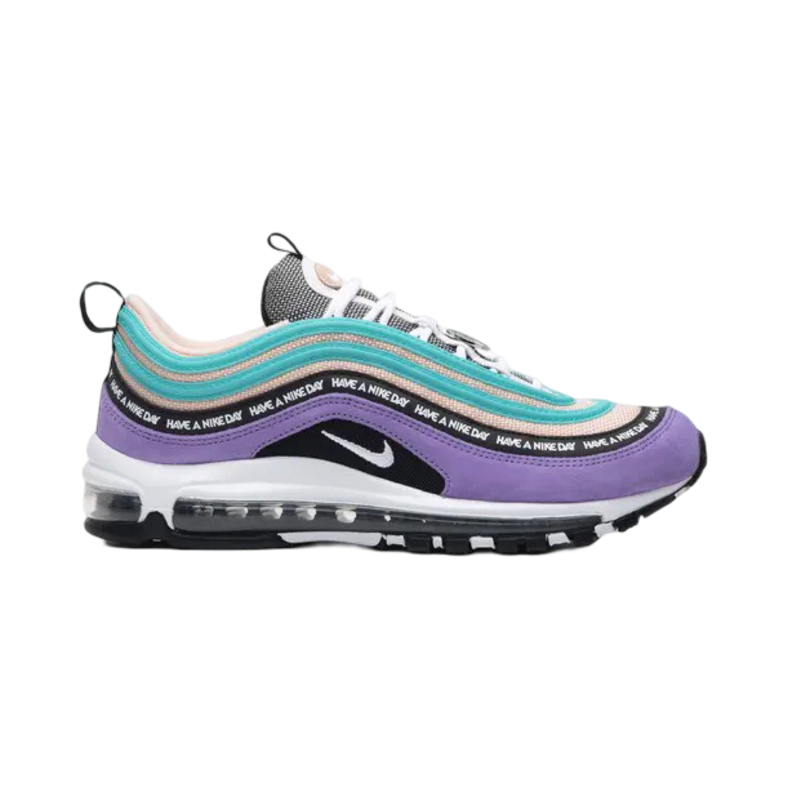 Nike Air Max 97 'Have A Nike Day' Sneakers - Black/Clear Emerald/White Colorway | Running Shoes for Men & Women | Perfect for Gym, Workouts & Casual Wear
