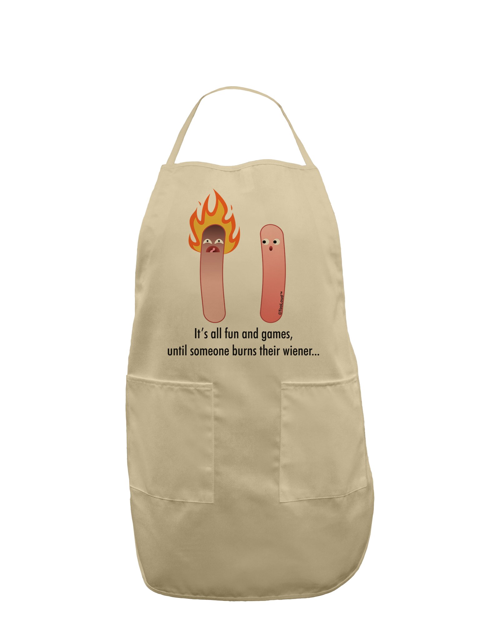 TooLoud It's All Fun and Games - Funny Wiener Dog Adult Kitchen Apron for Cooking, BBQ & Parties - Perfect Gift for Dog Lovers & Humor Fans