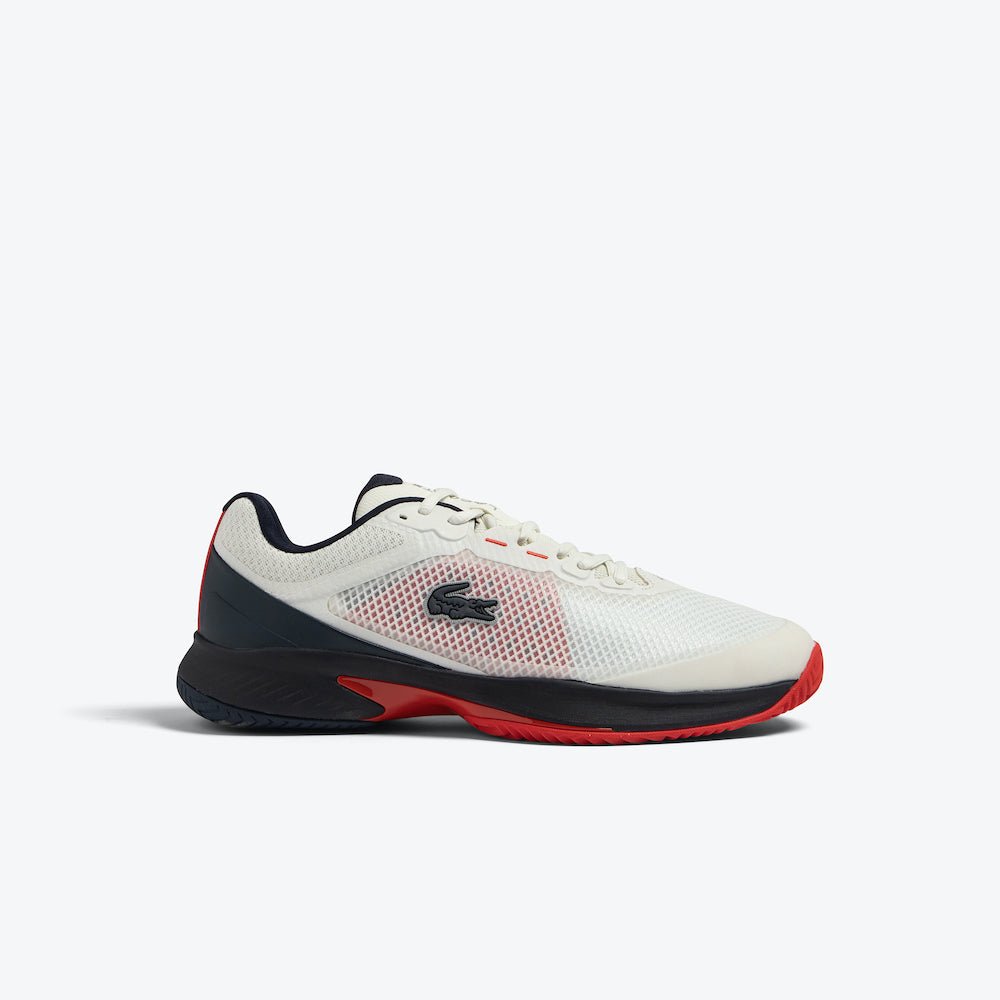 Lacoste Tech Point Men's Tennis Shoes - White, Navy, Red | Comfortable & Durable Sneakers for Casual Wear, Sports & Gym Workouts