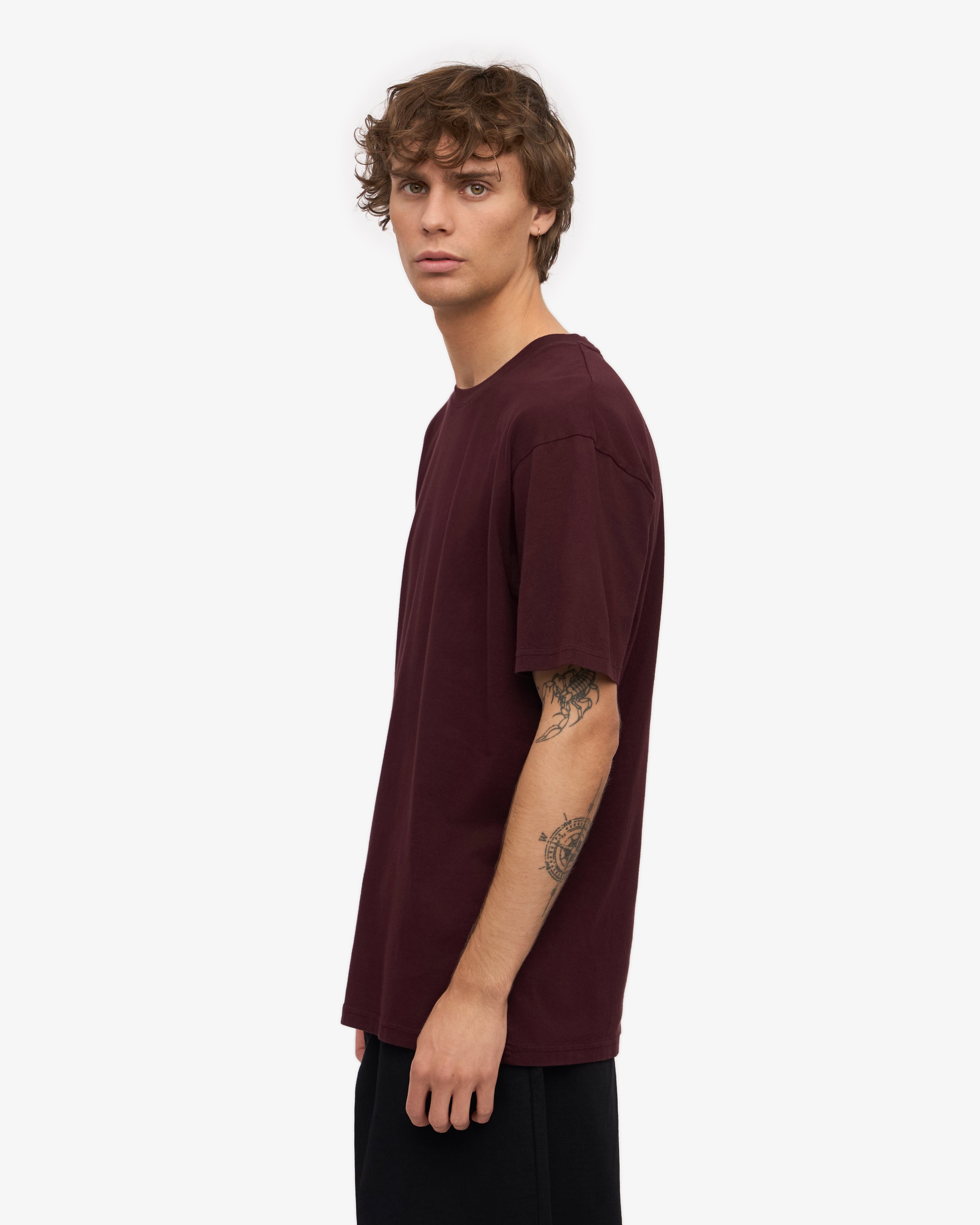 Classic Organic Cotton T-Shirt for Men & Women - Oxblood Red | Eco-Friendly Casual Wear for Everyday Comfort & Style