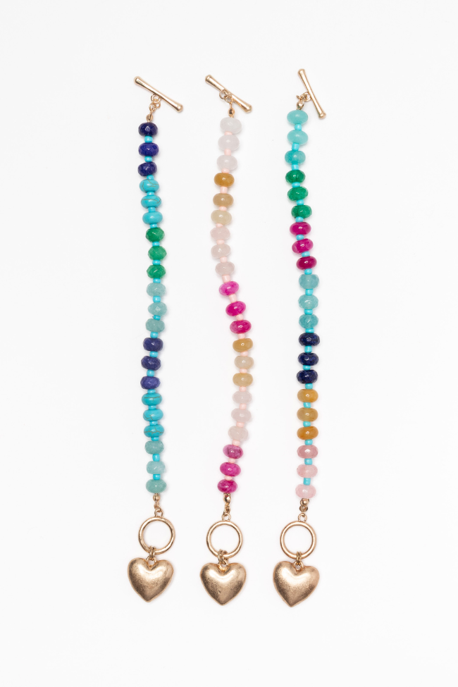Turquoise Gemstone Charm Bracelet for Women - Handmade Boho Beaded Jewelry - Perfect for Layering, Gift Giving & Everyday Wear