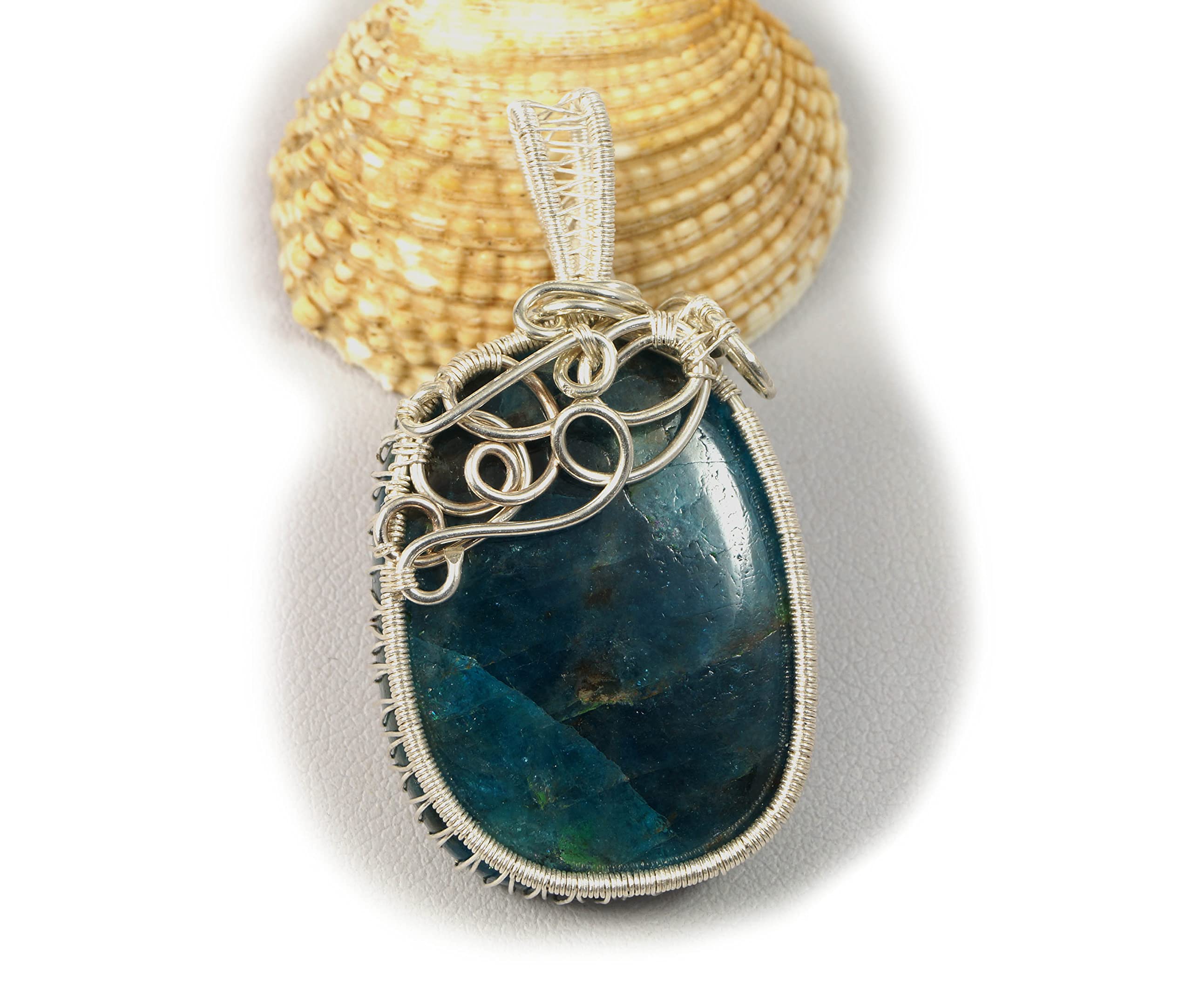 Blue Apatite Sterling Silver Pendant - Handcrafted Artisan Jewelry for Women, Gift for Her & Mom | No Chain Included | Perfect for Birthdays, Anniversaries & Special Occasions