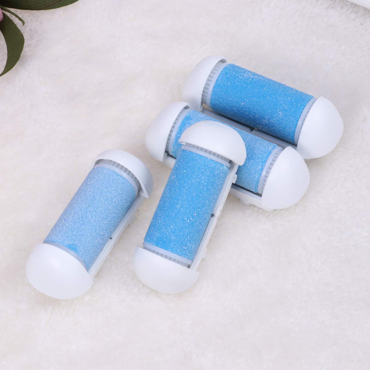 Healifty Electric Foot Callus Remover - 4 Pack Replacement Roller Heads for Pedicure, Hard Skin Removal & Foot Care - Compatible with Electric Foot Files & Sanders (Blue) - Perfect for At-Home Pedicures & Smooth Feet