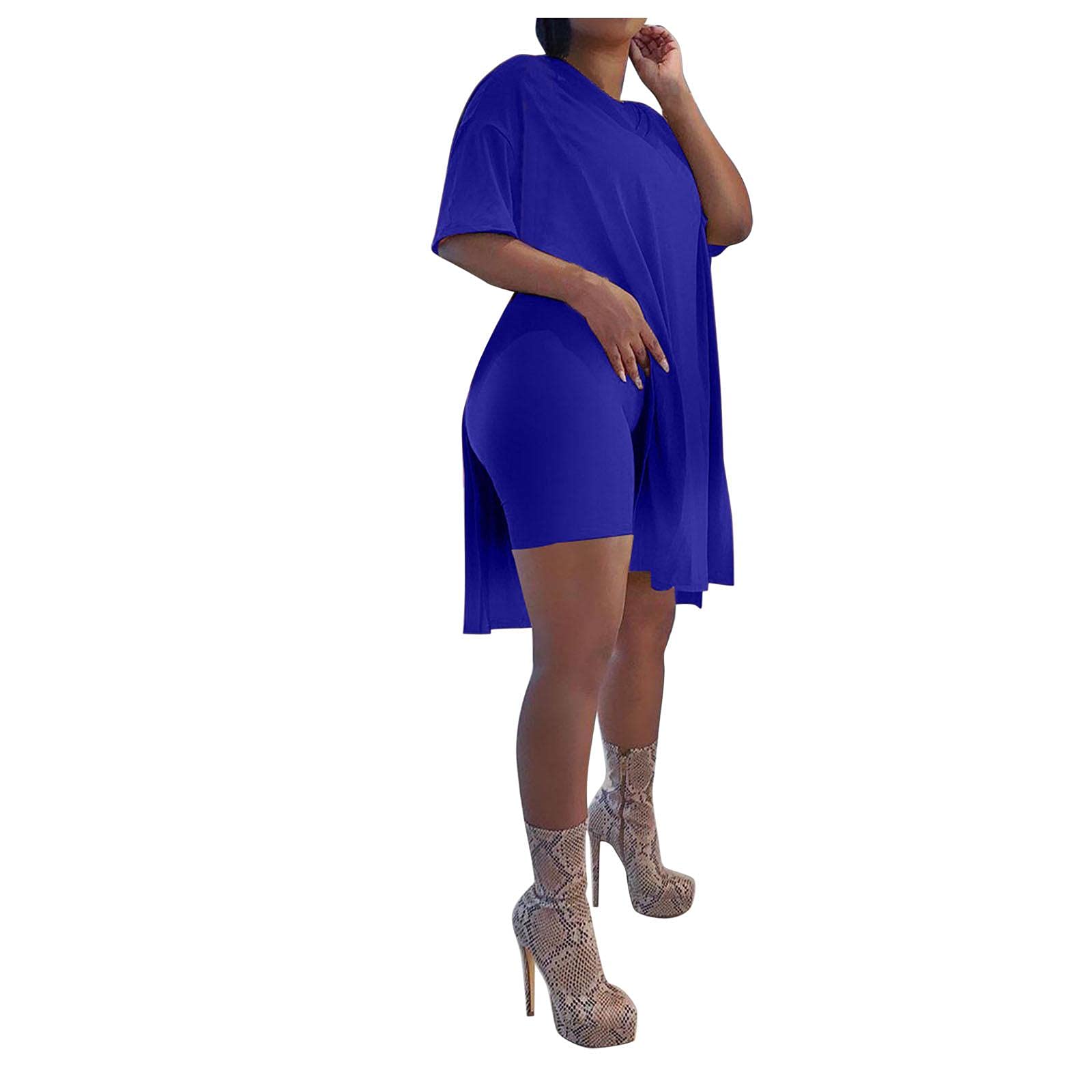 Women's Workout Set - Oversized Blouse & Leggings for Gym & Casual Wear