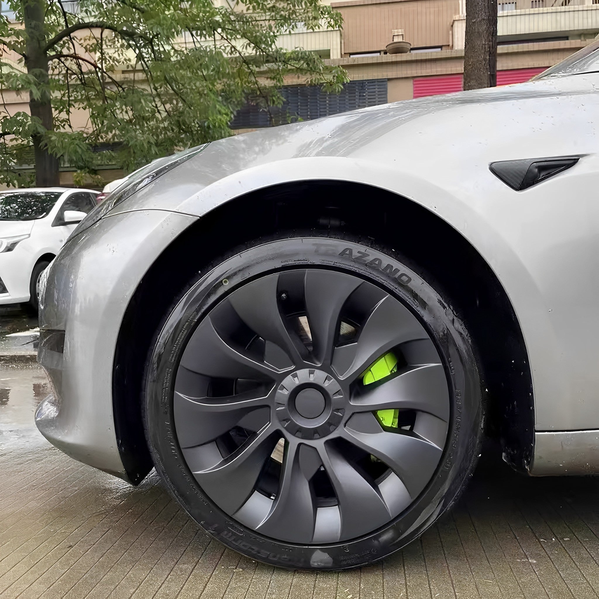 Tesla Model 3 Hubcaps 18 Inch - Aero Wheel Covers & Uberturbine Style Replacement - Perfect for Daily Commuting, Road Trips, and Car Customization