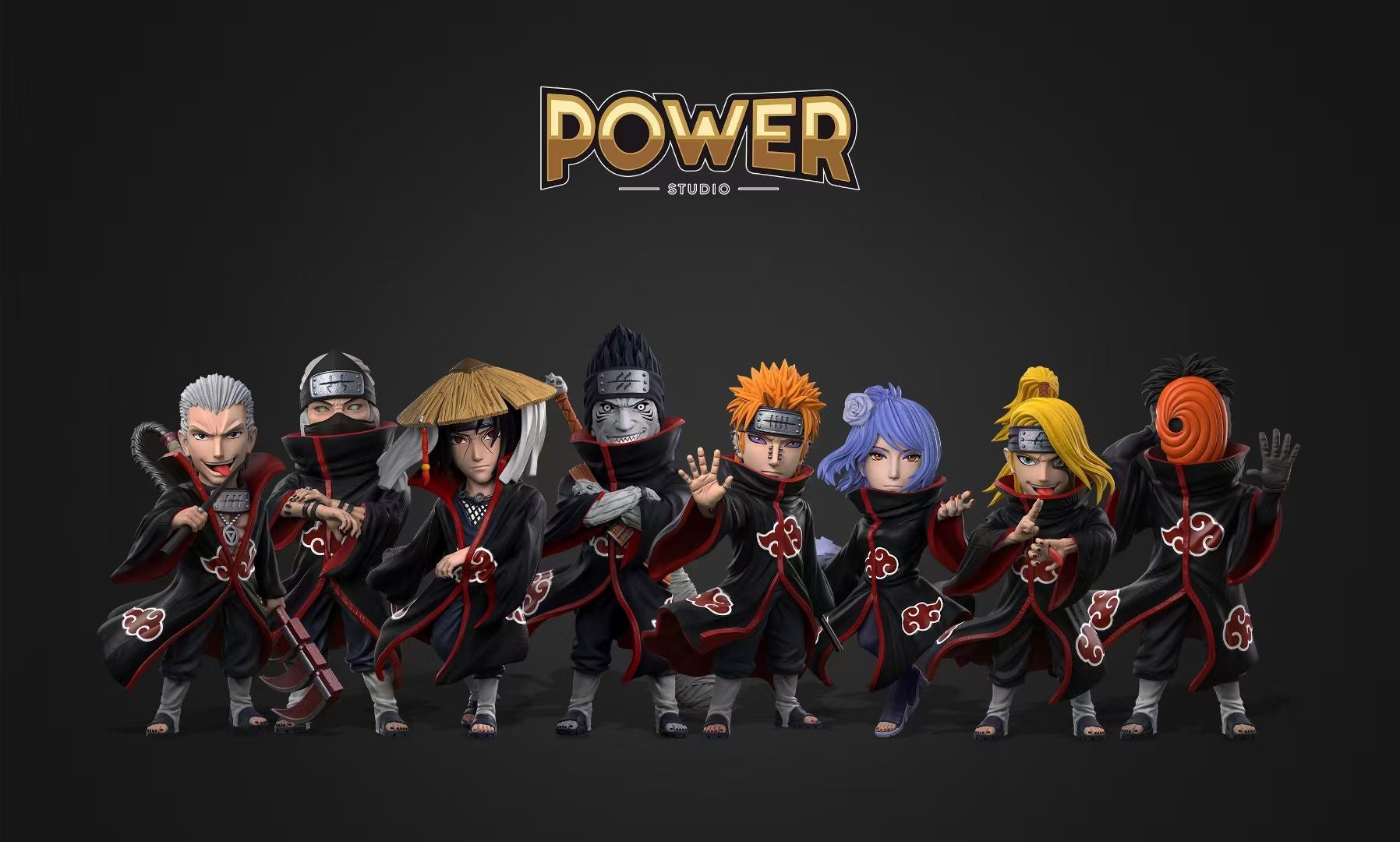 Akatsuki Forth Series Deidara & Tobi Anime Figures - Power Studio Naruto Shippuden Collectible Action Figures for Fans & Decor | Perfect for Display, Gifts, and Anime Collections