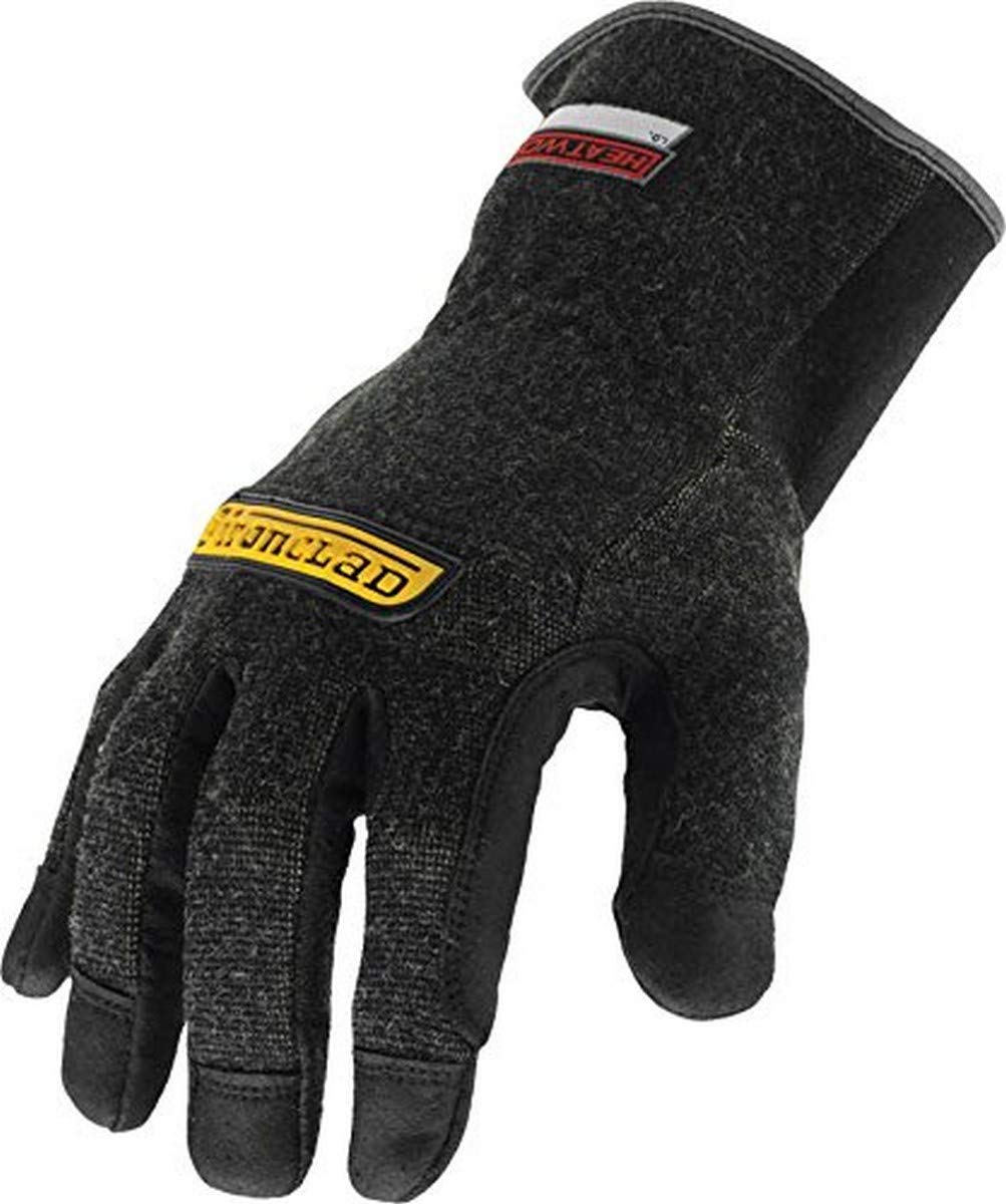 Heat and Cut Resistant Gloves - Ironclad HEATWORX REINFORCED, 450°F Palm Protection (1 Pair, Black) - Ideal for Grilling, Welding, and Industrial Work