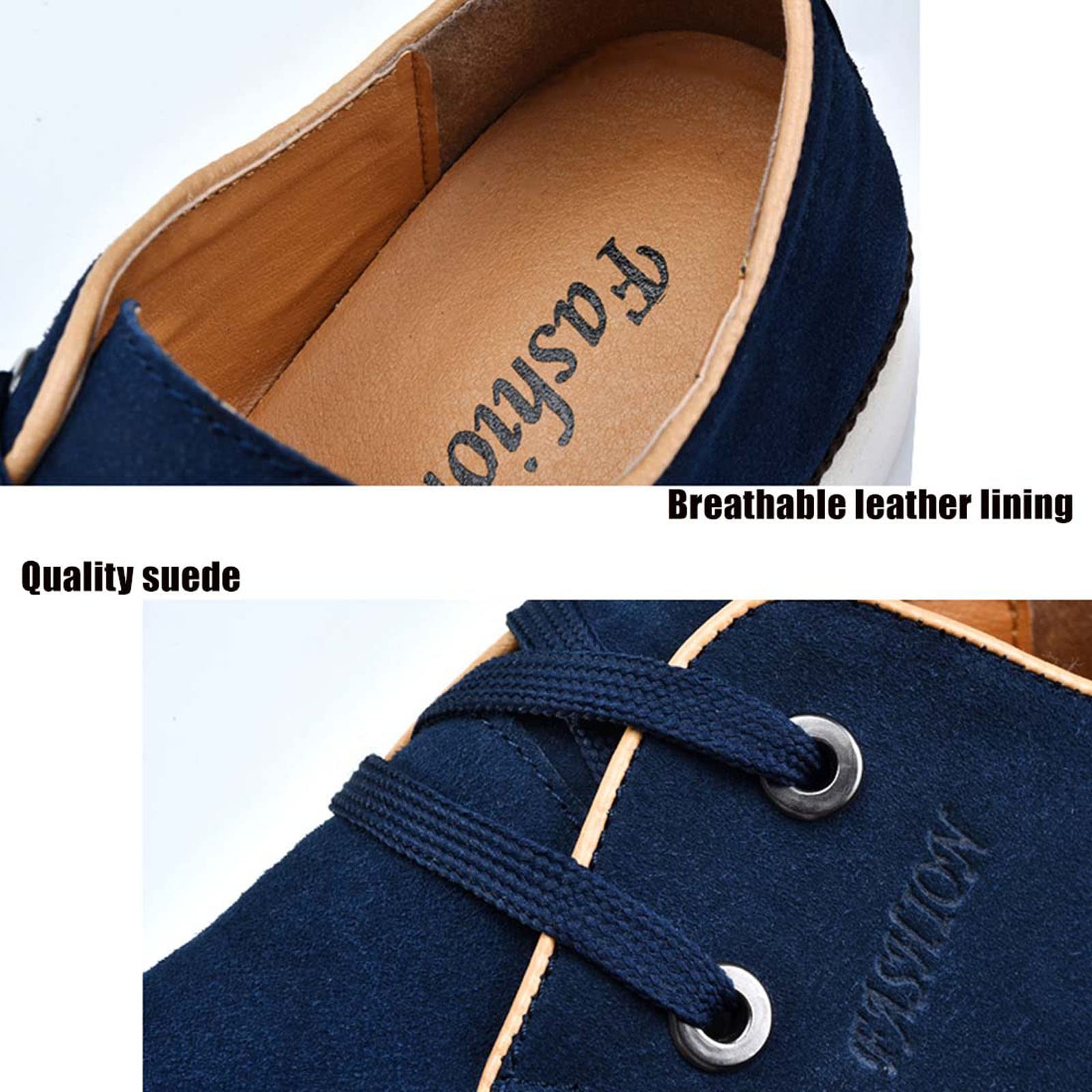 **Men's Invisible Elevator Shoes – Nubuck Leather Lace-Up Dress Shoes for Height Increase | Comfortable & Stylish for Work, Dating & Formal Events**