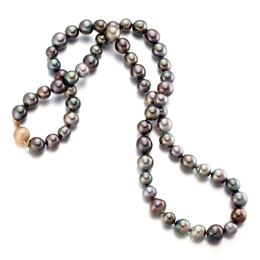 8-11mm Multi-Color Graduated Tahitian Pearl Necklace - Elegant Jewelry for Weddings, Parties & Special Occasions