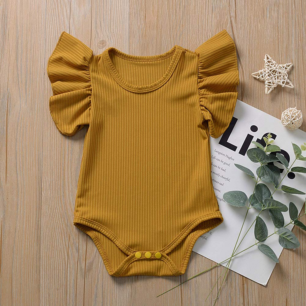 **Unisex Baby Romper - Short Sleeve Ruffle Bodysuit Jumpsuit for Boys & Girls | Summer & Spring Outfits | Perfect for Playdates, Beach Trips & Family Photos**