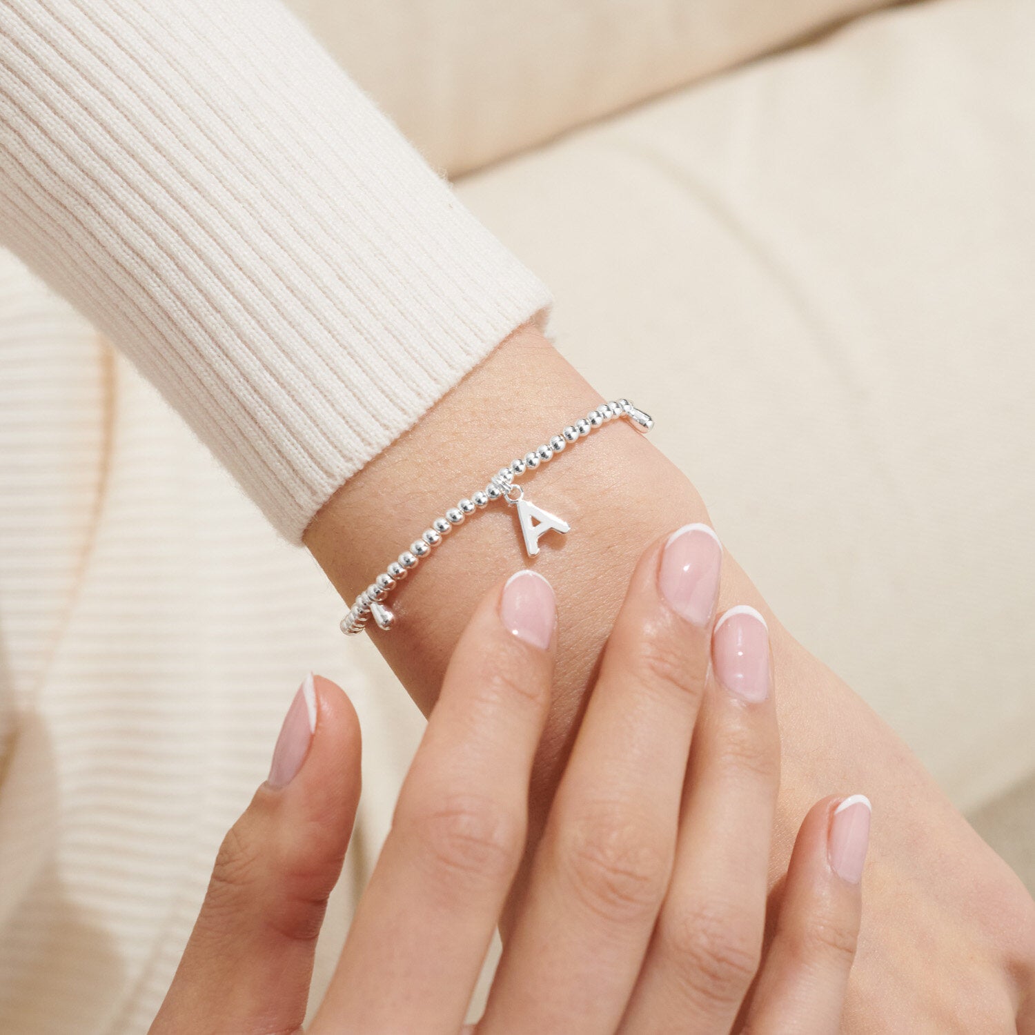 Joma Jewellery Alphabet 'A' Bracelet - Elegant Initial Letter Charm Bracelet for Women, Perfect for Gifts, Everyday Wear & Special Occasions