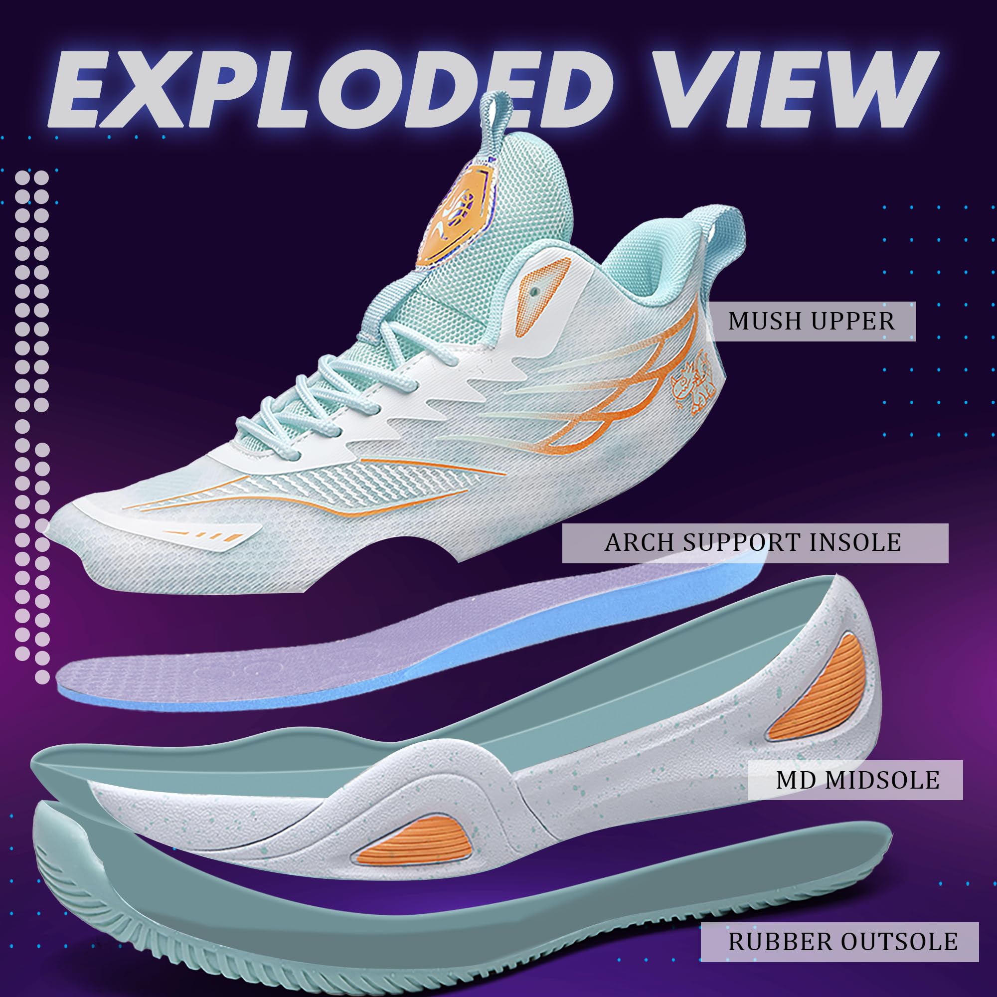 CJSPORX Unisex Basketball Shoes - Breathable Non-Slip Outdoor Sneakers for Men & Women | Perfect for Court Play, Street Fashion & Gym Workouts