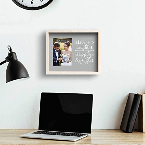 Elegant Wedding Picture Frame - 'Happily Ever After' Premium Photo Display for Couples | Perfect for Wedding Gifts, Anniversary Presents & Home Decor