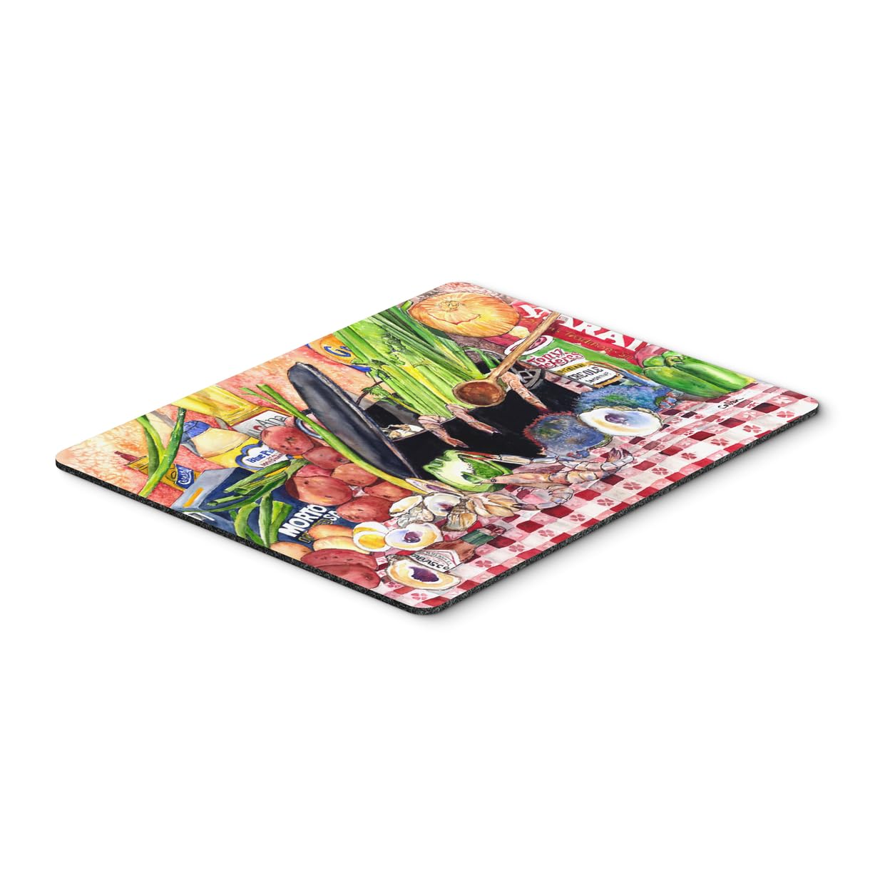 Caroline's Treasures 8825MP Gumbo & Potato Salad Mouse Pad - Large Washable Non-Slip Desk Mat for Home Office, Gaming, Computer & Laptop Use - Perfect for Cooking Enthusiasts & Southern Food Lovers
