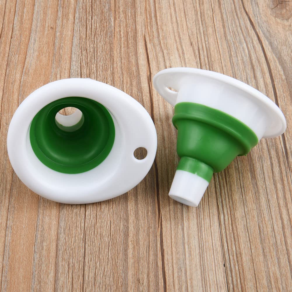 Mcles Collapsible Silicone Funnel - Foldable Kitchen Funnel for Canning, Liquid Transfer & Water Bottles | Food Grade Safe | Perfect for Home Brewing, Cooking Oils & DIY Projects