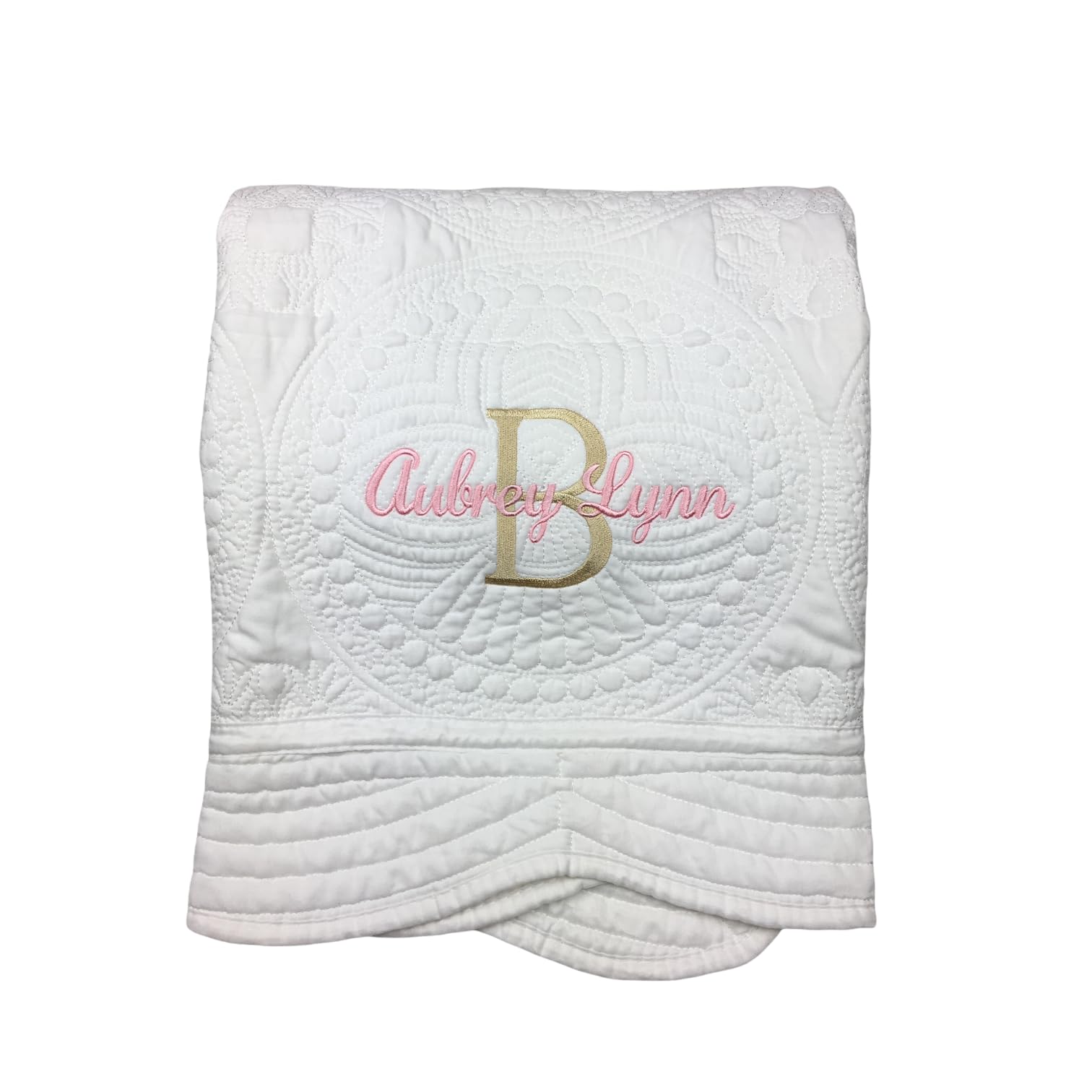 Personalized Monogrammed Baby Blanket for Boys - Embroidered Crib Quilt & Keepsake Security Blanket | Newborn Baby Shower Gift for Boy Toddler | Nursery Decor, Christening Present & Comfort Blanket
