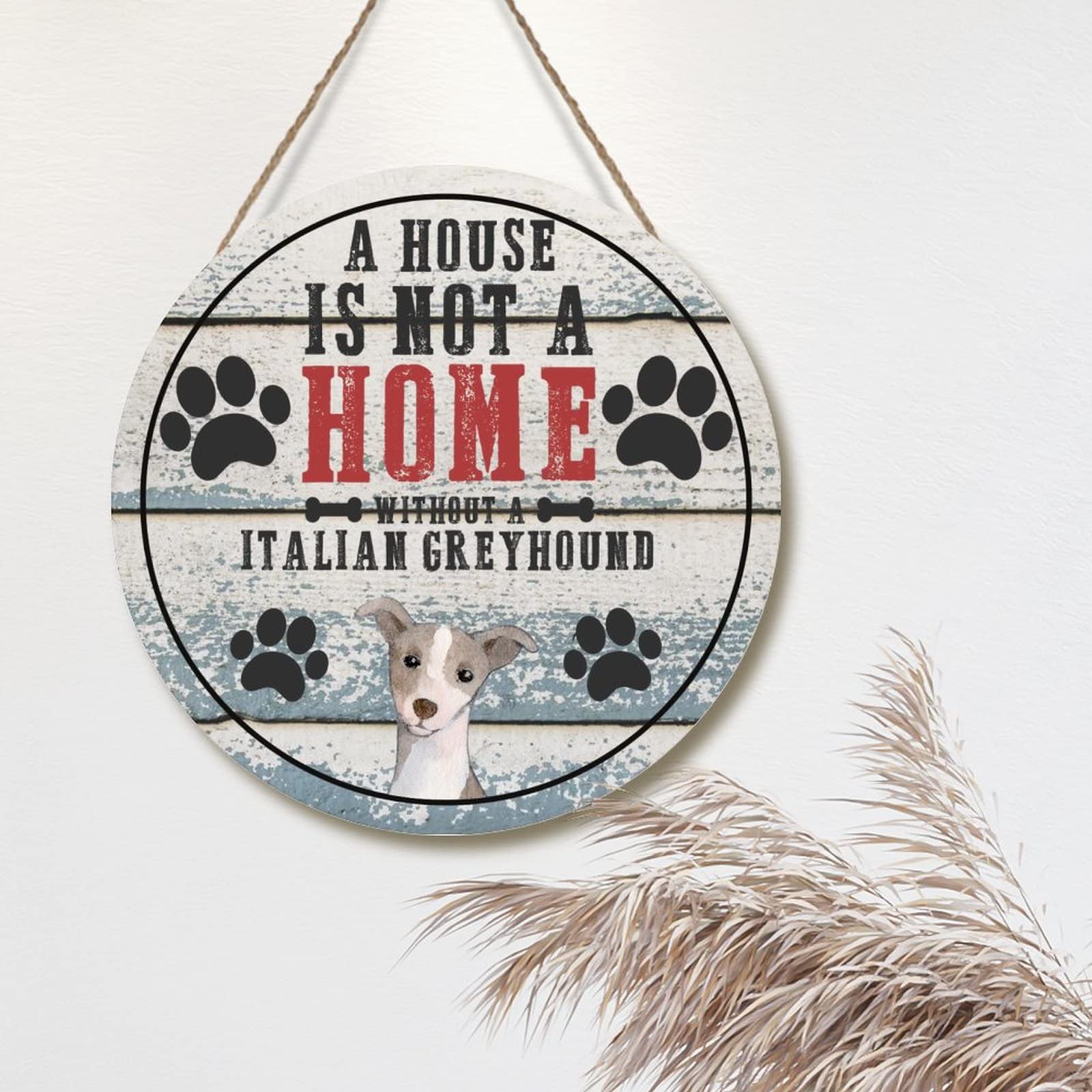 Italian Greyhound Mom Wooden Sign - Rustic Farmhouse Wall Decor for Dog Lovers - 