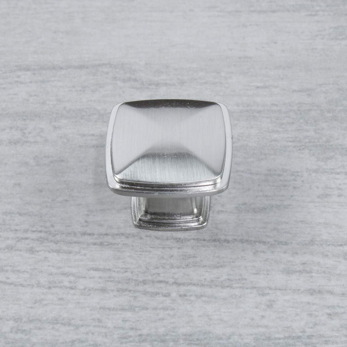 250 Pack Century Builders Choice 1-1/4 Inch Cabinet Drawer Square Knobs - Satin Nickel Finish (05253-15) - Perfect for Kitchen Cabinets, Bathroom Vanities & Furniture Hardware Upgrade