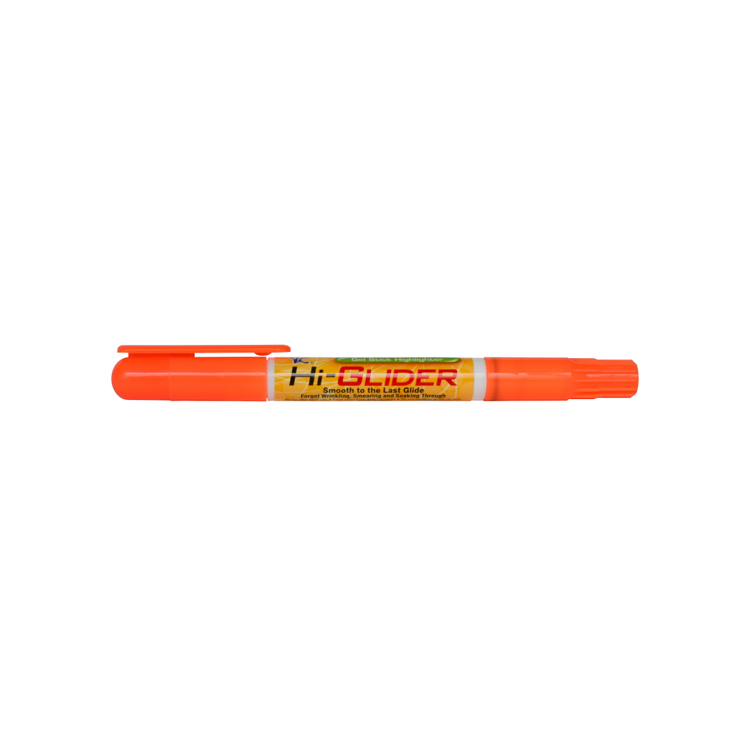 Hi Glider Stick Highlighter - Orange, 10-Pack (HG10F) - Perfect for Office, School & Study Supplies, Art Projects & Note-Taking