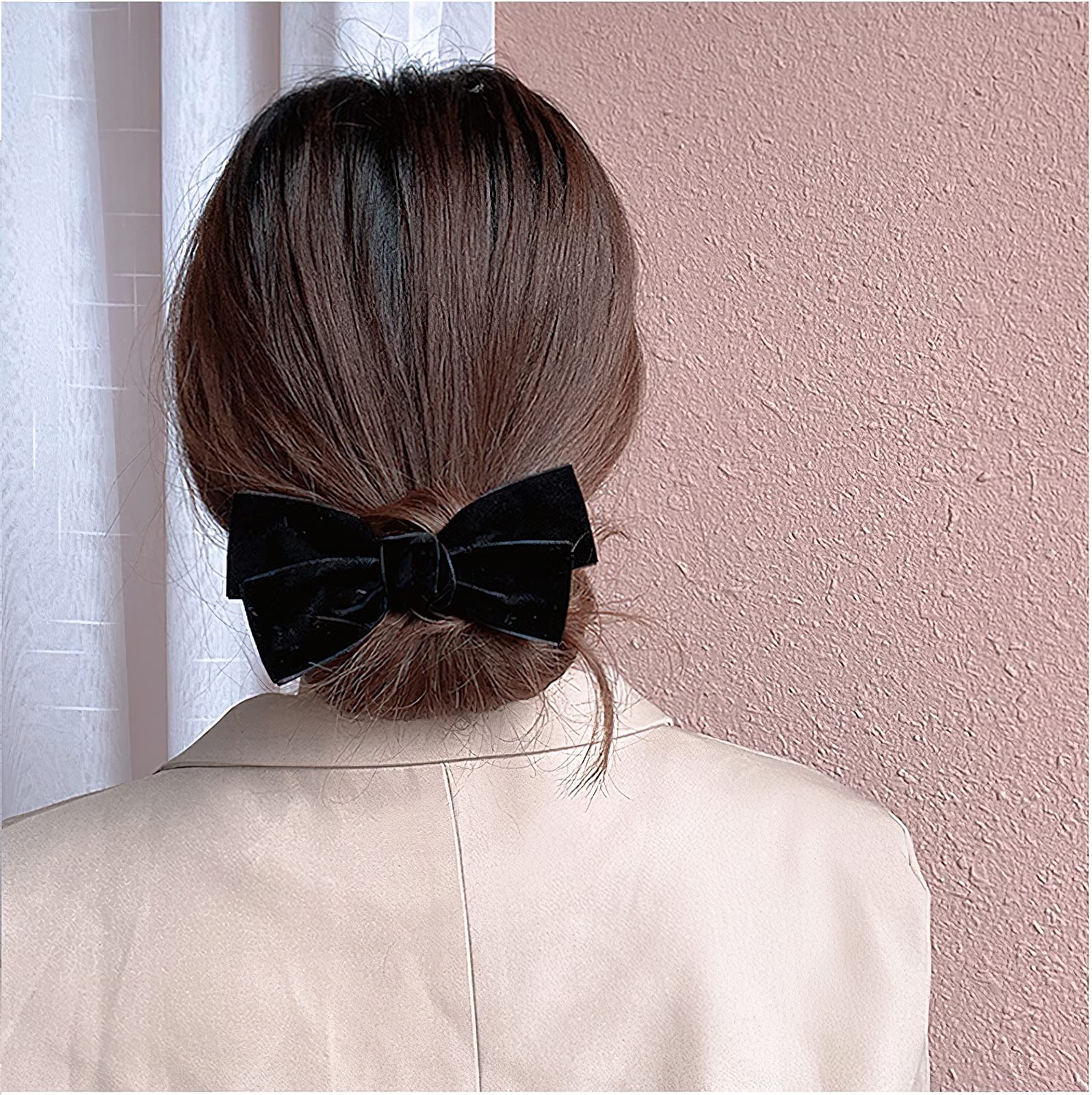 Flexible Reusable Hair Bun Maker - Magic Donut Bun Maker for Quick & Easy French Twist, Bow & Korean Hairstyles | Fashionable Hair Styling Accessories for Women & Girls (Red & Black) | Perfect for Summer, Parties, Weddings & Everyday Wear