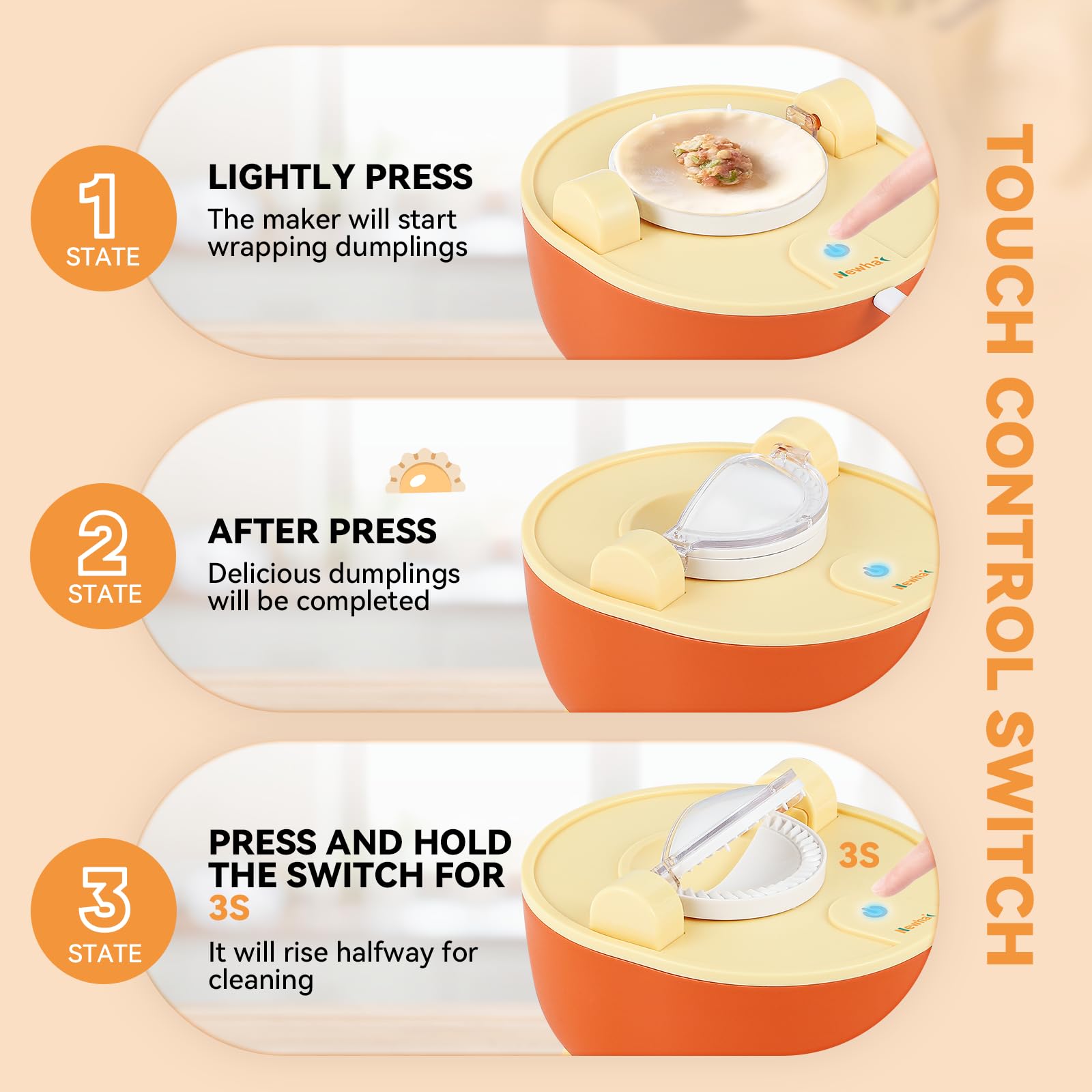Electric Pasta Maker Machine with 1.5mm & 4mm Noodle Cutters + 3-3.5 Inch Dumpling Maker - Automatic Dough Press for Homemade Italian Pasta, Asian Dumplings & Fresh Noodles - Perfect for Family Cooking, Restaurant Use & Italian/Chinese Cuisine Lovers